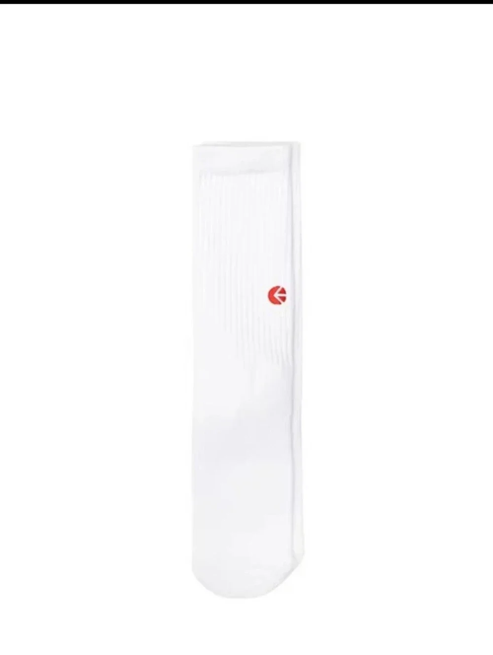 NWT Boy's ethika White Crew Athletic Socks with Red Logo